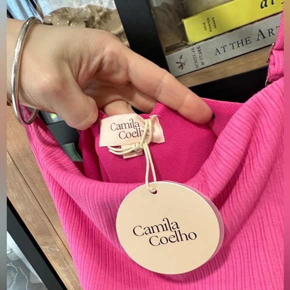 Camila Coelho Knit Cutout Detail Strappy Hayley Maxi Dress barbie pink bodycon - Picture 3 of 8